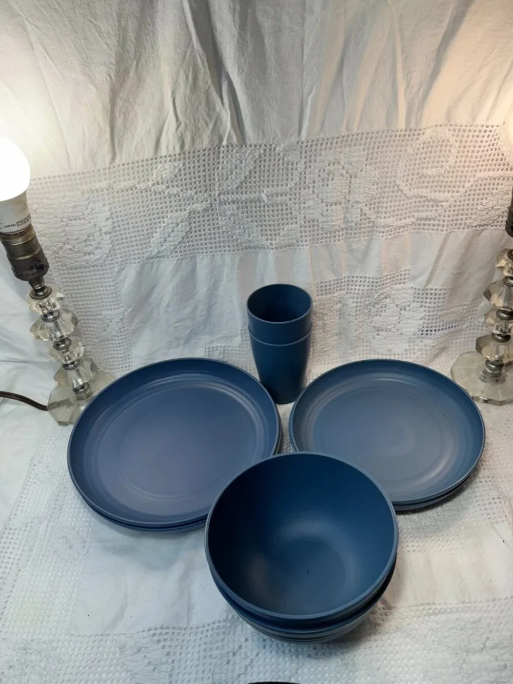 Fall Multiple color dinnerware serves 8.